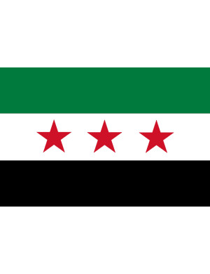 Drapeau Syrie (5 x 3.3 cm) - Sticker/autocollant