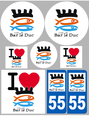 Bar-le-Duc (8 autocollants variés) - Sticker/autocollant