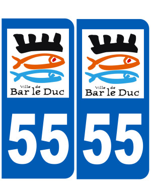 immatriculation Bar-le-Duc 55 - Sticker/autocollant