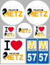 Metz (8 autocollants variés) - Sticker/autocollant