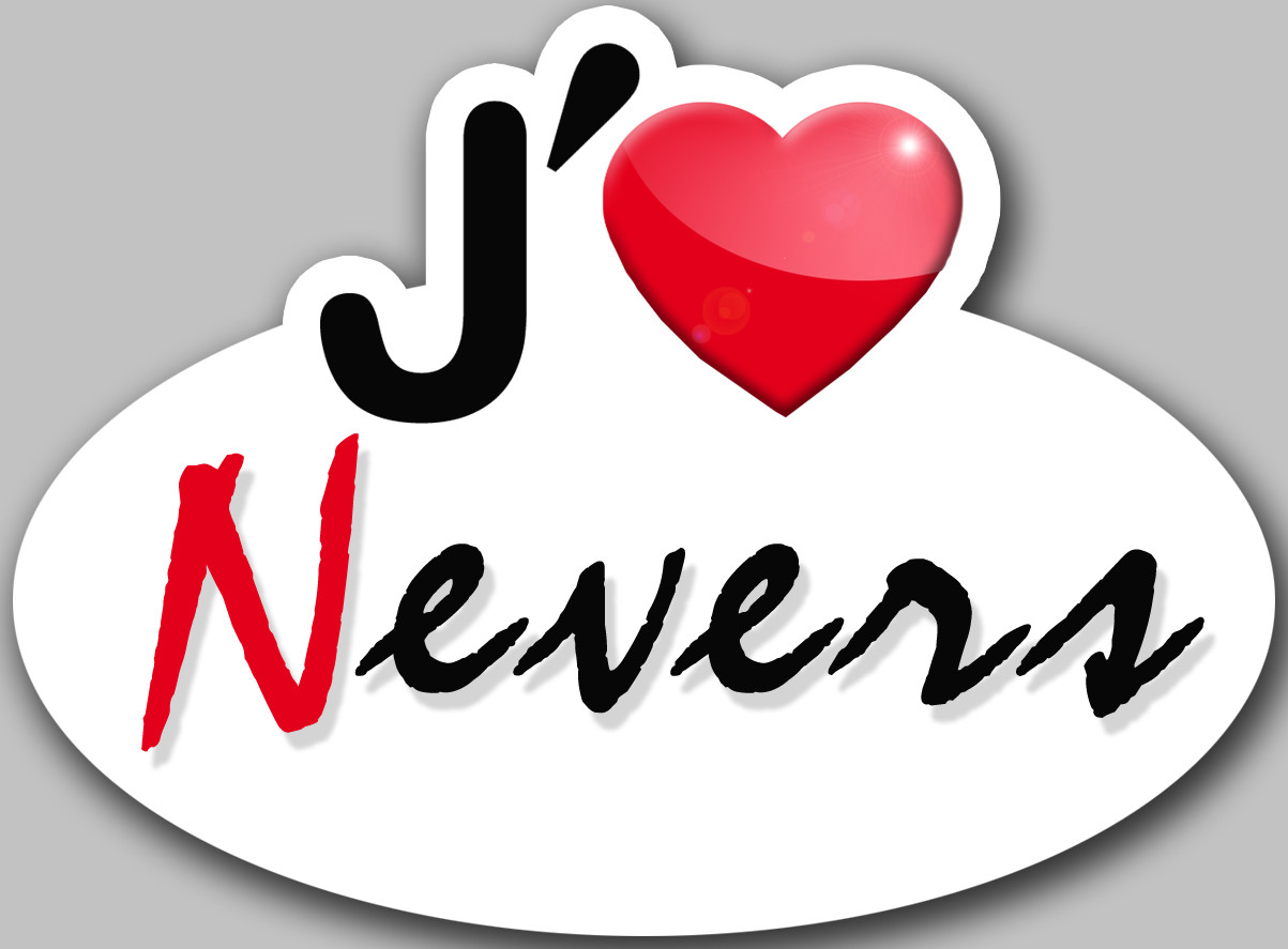 j'aime Nevers (15x11cm) - Sticker/autocollant