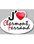 j'aime Clermont-Ferrand (5x3.7cm) - Sticker/autocollant