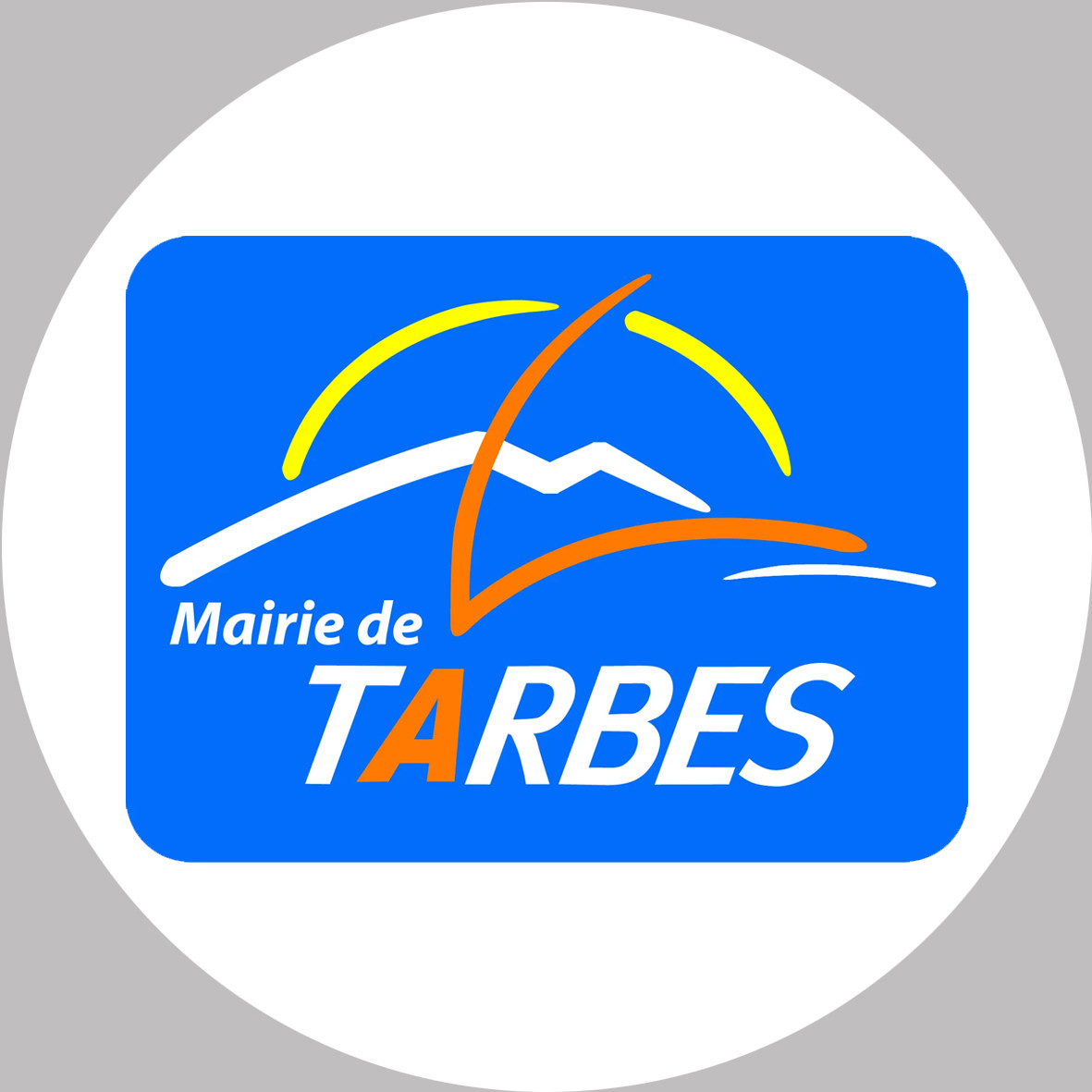 Tarbes - 20x20cm - Sticker/autocollant