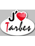 j'aime Tarbes (5x3.7cm) - Sticker/autocollant