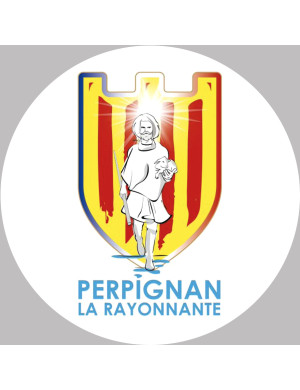 Perpignan - 20x20cm - Sticker/autocollant