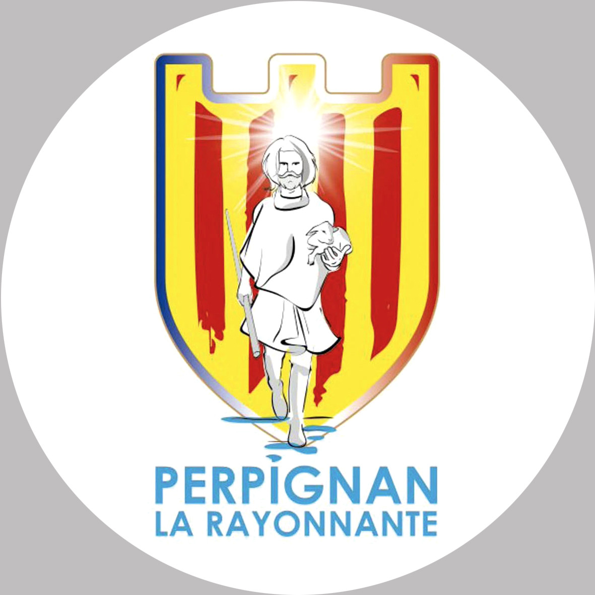 Perpignan - 15x15cm - Sticker/autocollant