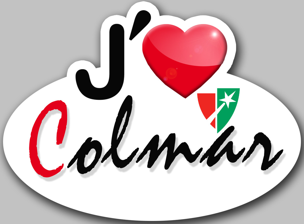 j'aime Colmar (15x11cm) - Sticker/autocollant