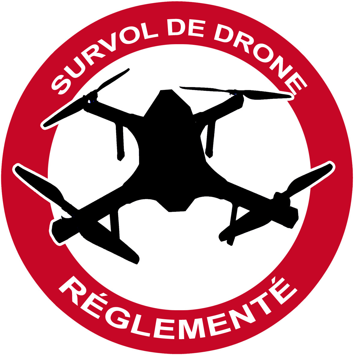 Survol de drône réglementé - 15cm - Sticker/autocollant