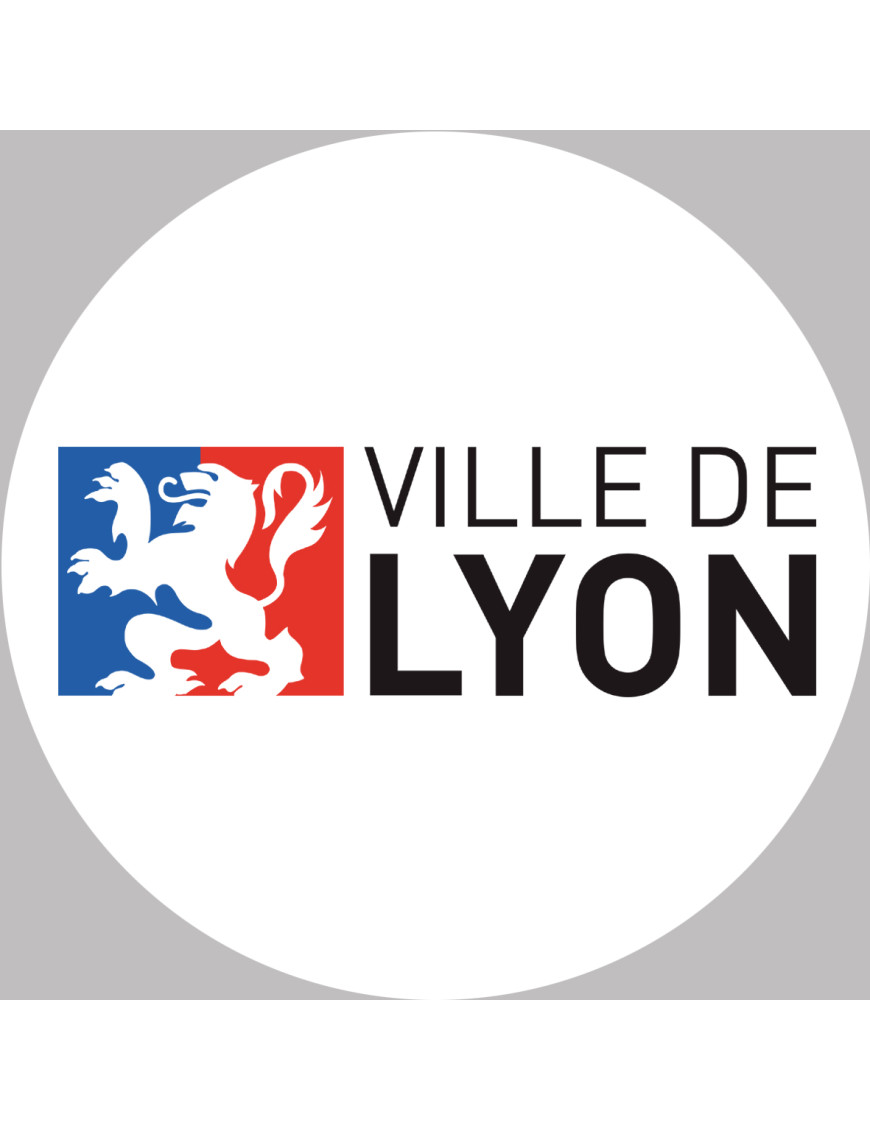 Lyon - 5x5cm - Sticker/autocollant