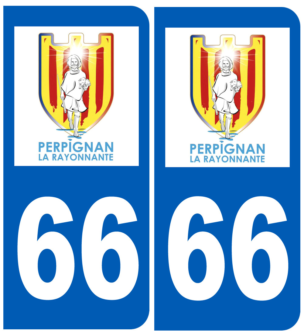 immatriculation Perpignan 66 - Sticker/autocollant