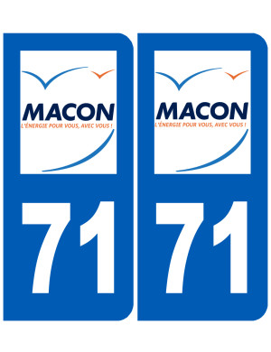 immatriculation Maçon 71 - Sticker/autocollant