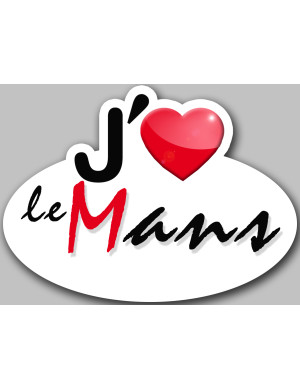 j'aime le Mans (5x3.7cm) - Sticker/autocollant