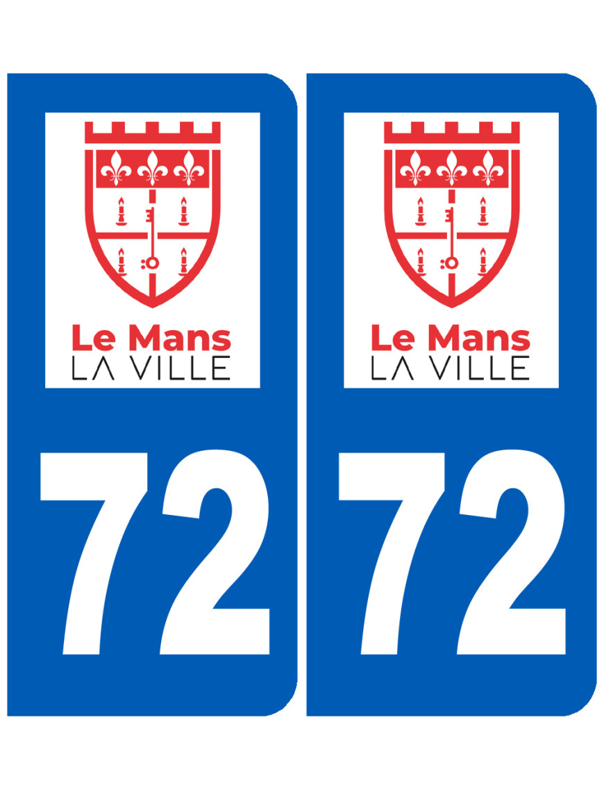 immatriculation le Mans 72 - Sticker/autocollant