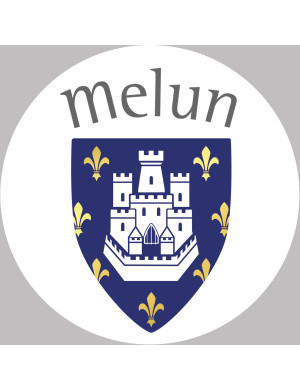 Melun - 10x10cm - Sticker/autocollant