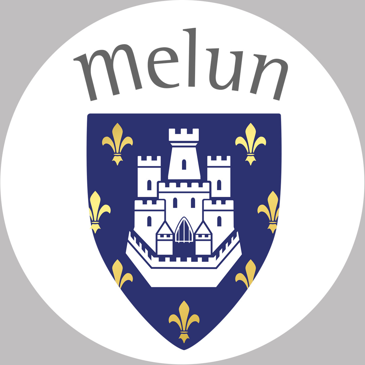 Melun - 10x10cm - Sticker/autocollant