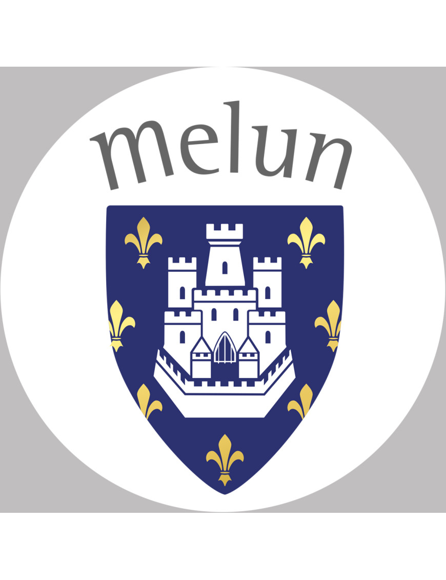 Melun - 5x5cm - Sticker/autocollant