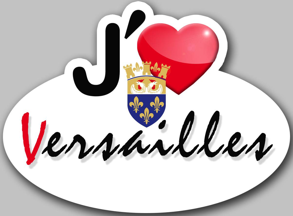 j'aime Versailles (5x3.7cm) - Sticker/autocollant