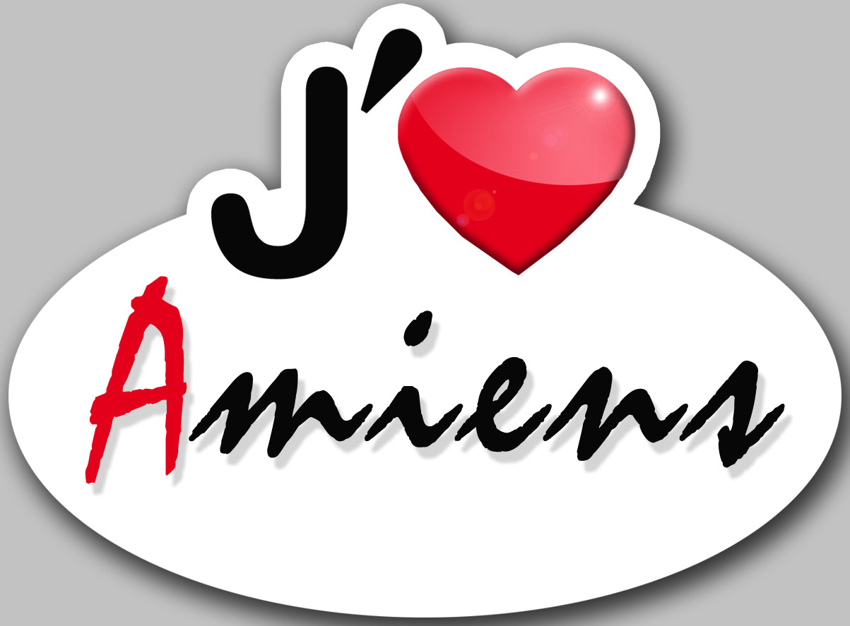 j'aime Amiens (15x11cm) - Sticker/autocollant