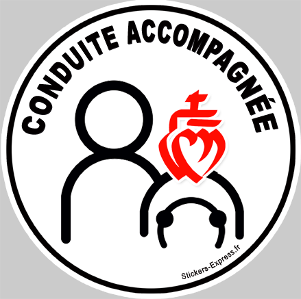 conduite accompagnée Vendéen - 15cm - Sticker/autocollant