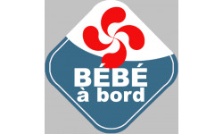 bébé à bord Basque - 10cm - Sticker/autocollant