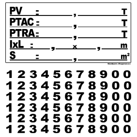 Tare adhésive VL et remorque - Sticker/autocollant