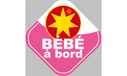 bébé à bord fille Occitane - 10cm - Sticker/autocollant