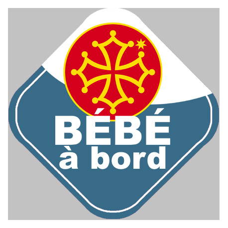 bébé à bord gars Occitan - 10cm - Sticker/autocollant