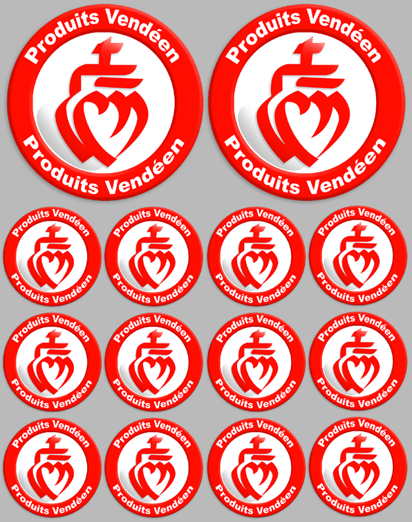 Produits Vendéen - 2fois 10cm - 12fois 5cm - Sticker/autocollant