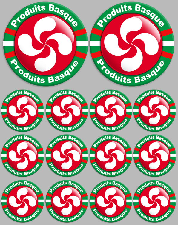 Produits Basque rouge - 2fois 10cm/12fois 5cm - Sticker/autocollant