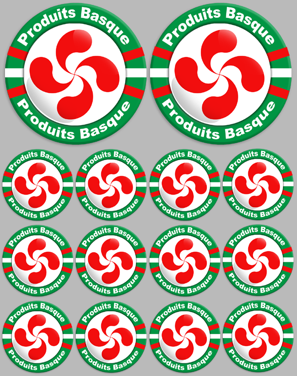 Produits Basque - 2fois 10cm/12fois 5cm - Sticker/autocollant