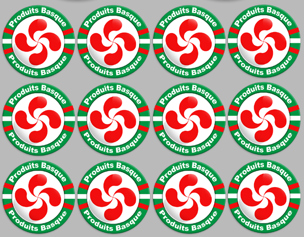 Produits Basque - 12fois 5cm - Sticker/autocollant