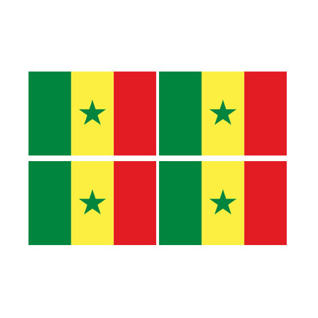 Autocollants Drapeau Officiel Senegal Stickers Express