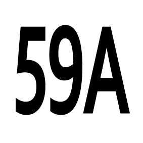 numéro de rue 59A - 10cm - Sticker/autocollant