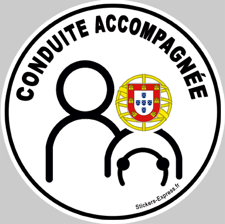 conduite accompagnée Portugal - Sticker/autocollant