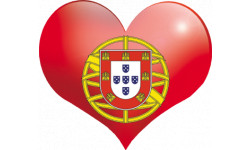 Coeur Portugal - 11.5x10cm - Sticker/autocollant