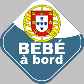 bébé à bord gars Portugais - 10cm - Sticker/autocollant