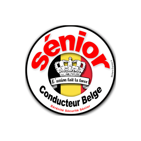 Conducteur Sénior Belge - 10x10cm - Sticker/autocollant