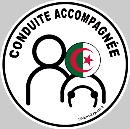 conduite accompagnée Algérien - 15cm - Sticker/autocollant