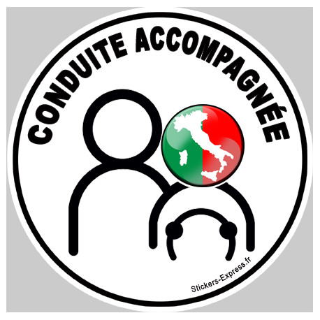 Autocollants : conduite accompagnee Italien 2