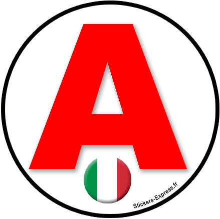 A Italie drapeau - 15cm - Sticker/autocollant