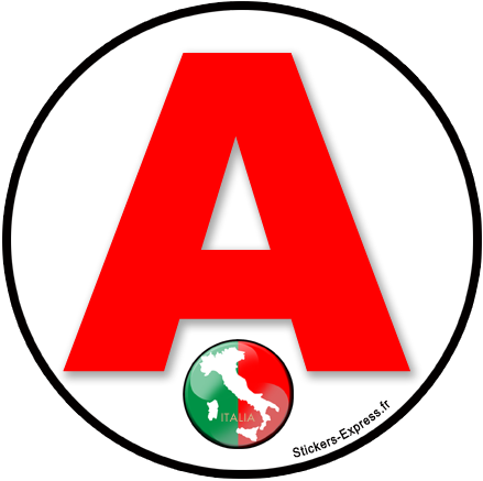 A Italie carte - 15cm - Sticker/autocollant