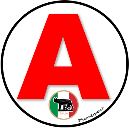 A Italie drapeau - 15cm - Sticker/autocollant