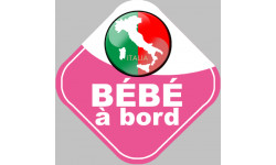 bébé à bord d'origine Italienne - 15x15cm - Sticker/autocollant